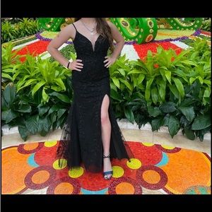 Amarra prom dress style 20042 color black size 6 altered